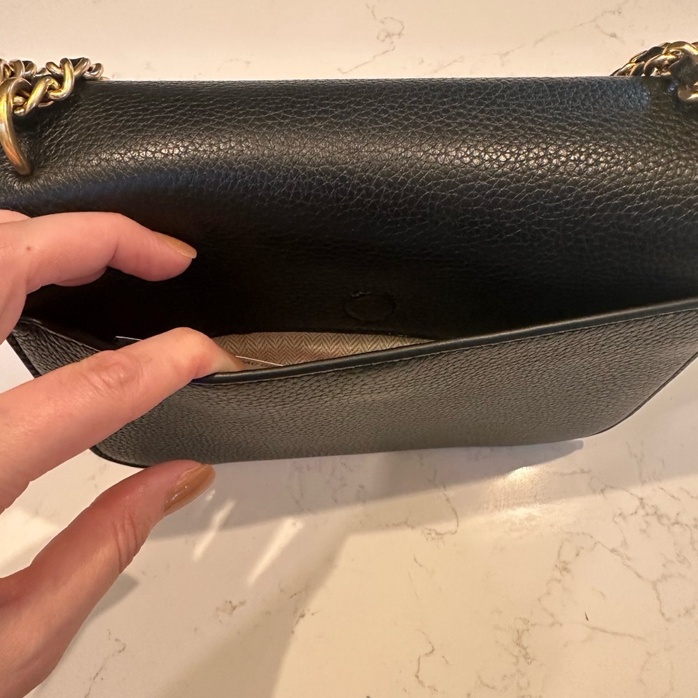 Tory Burch Black Crossbody Bag with Gold Logo - Picture 4 of 7